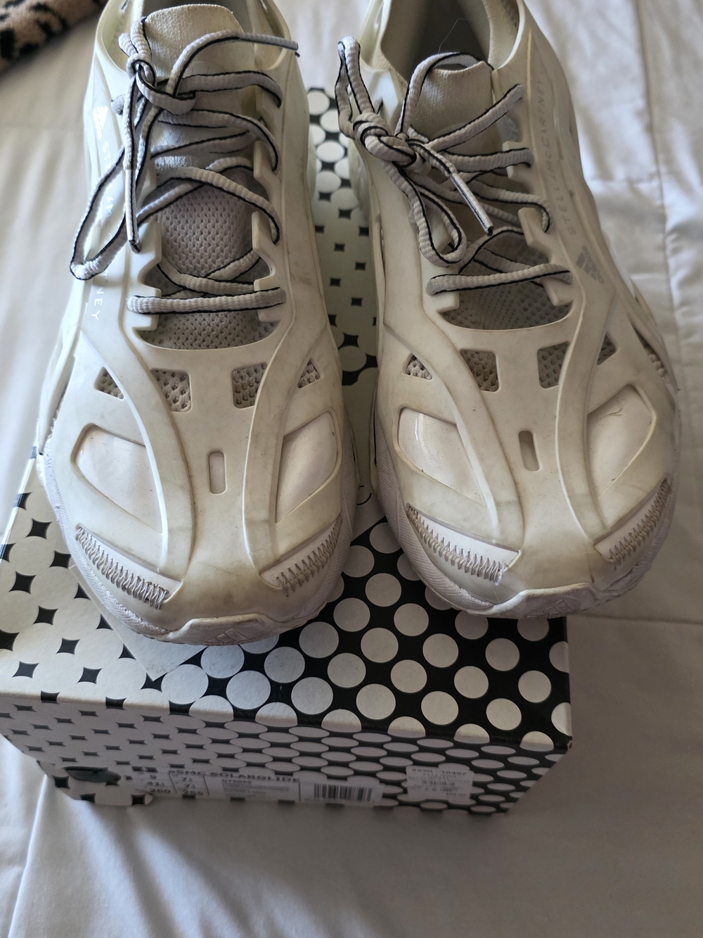 Adidas Stella McCartney White and Light Gray Sneakers